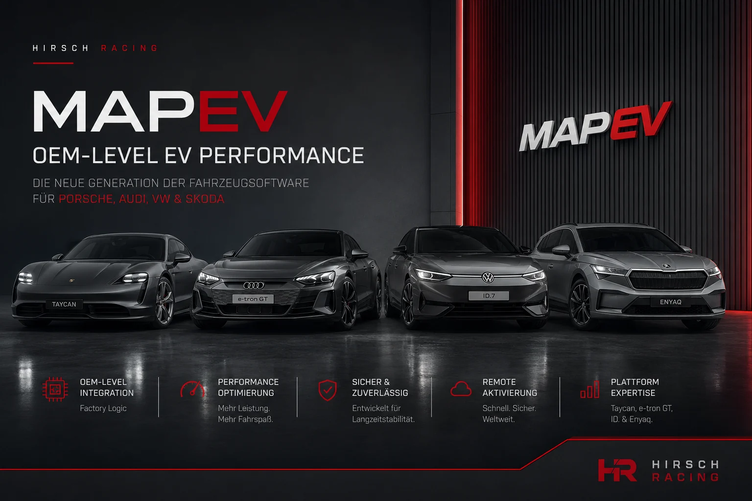 MapEV – OEM-Level EV Performance Solutions für Porsche, Audi, VW & Skoda